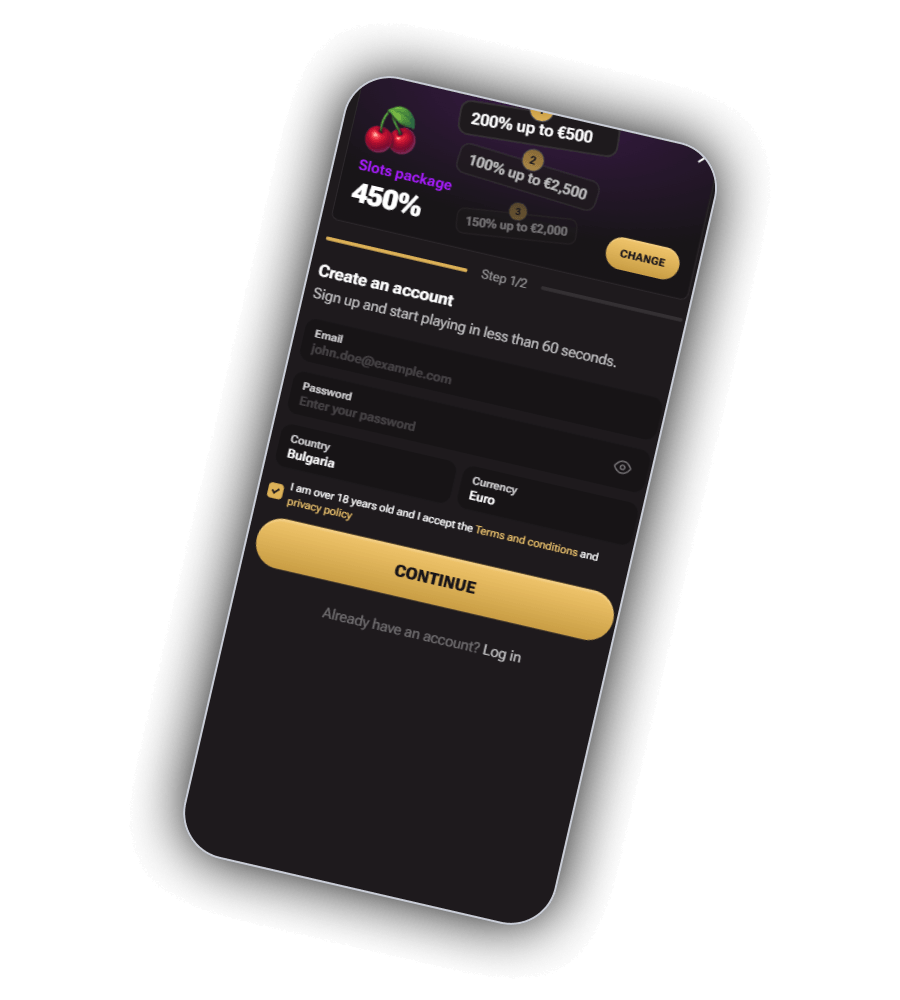 The Lucki registration step where the account currency and the funding route are chosen